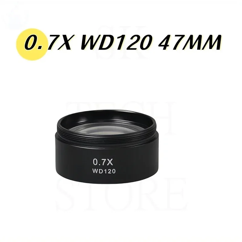 SIKO 0.7X WD120 Microscope Glass Lens Trinocular Microscope Auxiliary Objects Lens For Binocular Stereo Zoom Barlow Camera