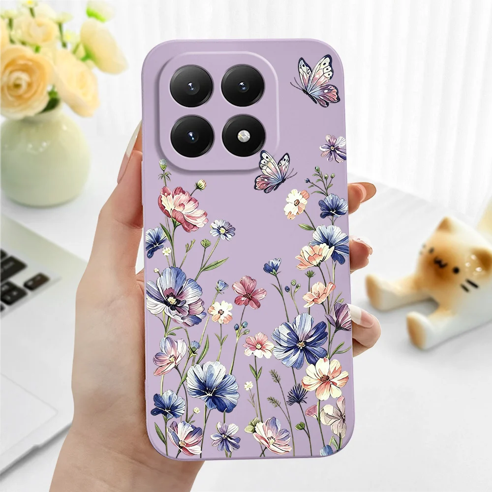 Butterfly Hush Phone Case For Xiaomi Poco X8 M8 F8 X7 M7 F7 X6 M6 F6 X5 M5 F5 Pro Max Ultra 4G 5G Silicone Soft Cover view 6