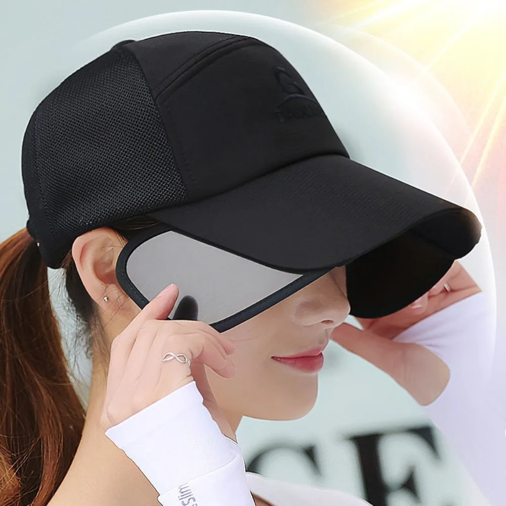 

Mesh Breathable Stretchable Widen Brim Hat UV Protection Quick-drying Long Visor Baseball Cap Waterproof Lightweight
