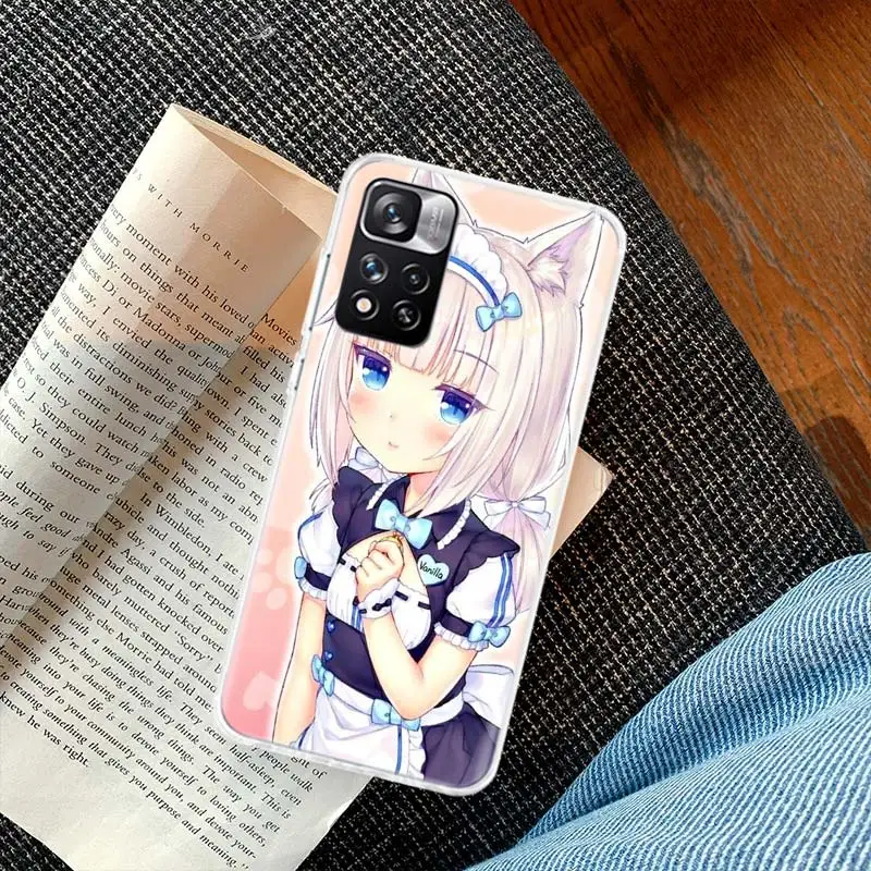 Vanilla Nekopara Anime Phone Case For Xiaomi Redmi Note 13 Pro Plus 5G 12 12C 9 9T 9C 9A 10C 10A 10 K60 K70 Pro 8A 8 7A 7 6A 6 C