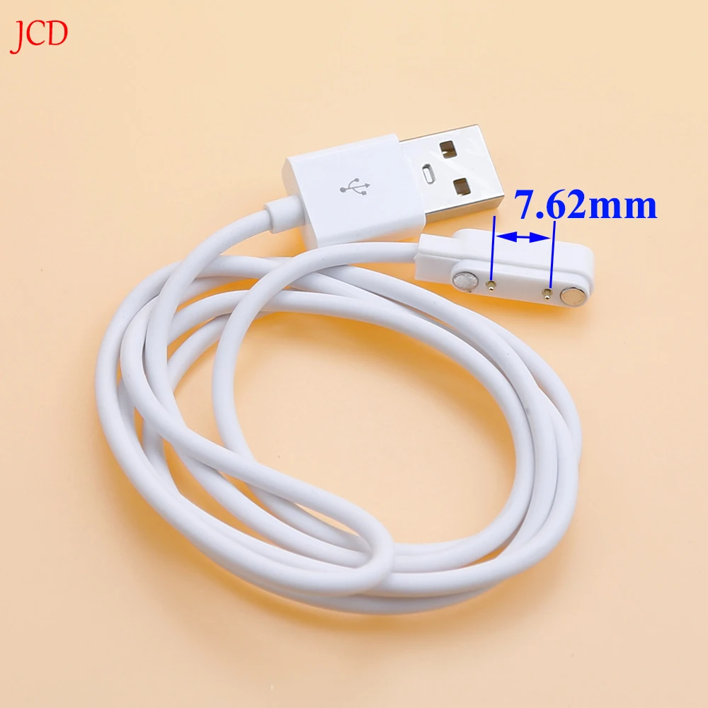 2Pin 7.62mm Strong Magnetic Charge Cable USB Charging Line Cord Rope  White Color for Smart Watches 99% Universal