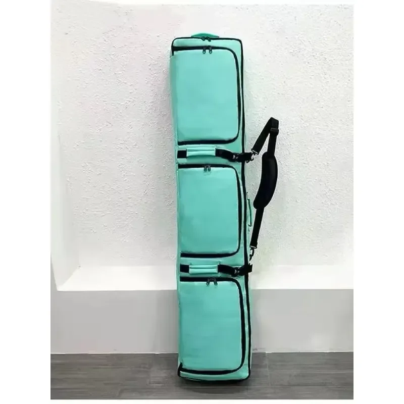 Large Capacity Wheeled Ski Bag with Wet Dry Separation for Skis and Poles Portable Outdoor Travel Backpack Gear Storage Case