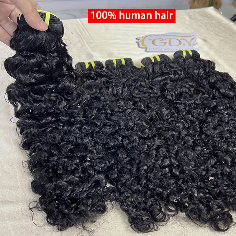 Burmese Curly Raw Virgin Hair Bundles Thick 100% Unprocessed Human Hair Extensions Vietnamese Wavy Bouncy Double Weft Full Head
