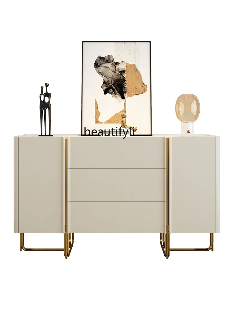 

Italian Minimalist Hallway Modern Chest of Drawers Living Room Light Luxury Side Cabinet Bedroom Locker