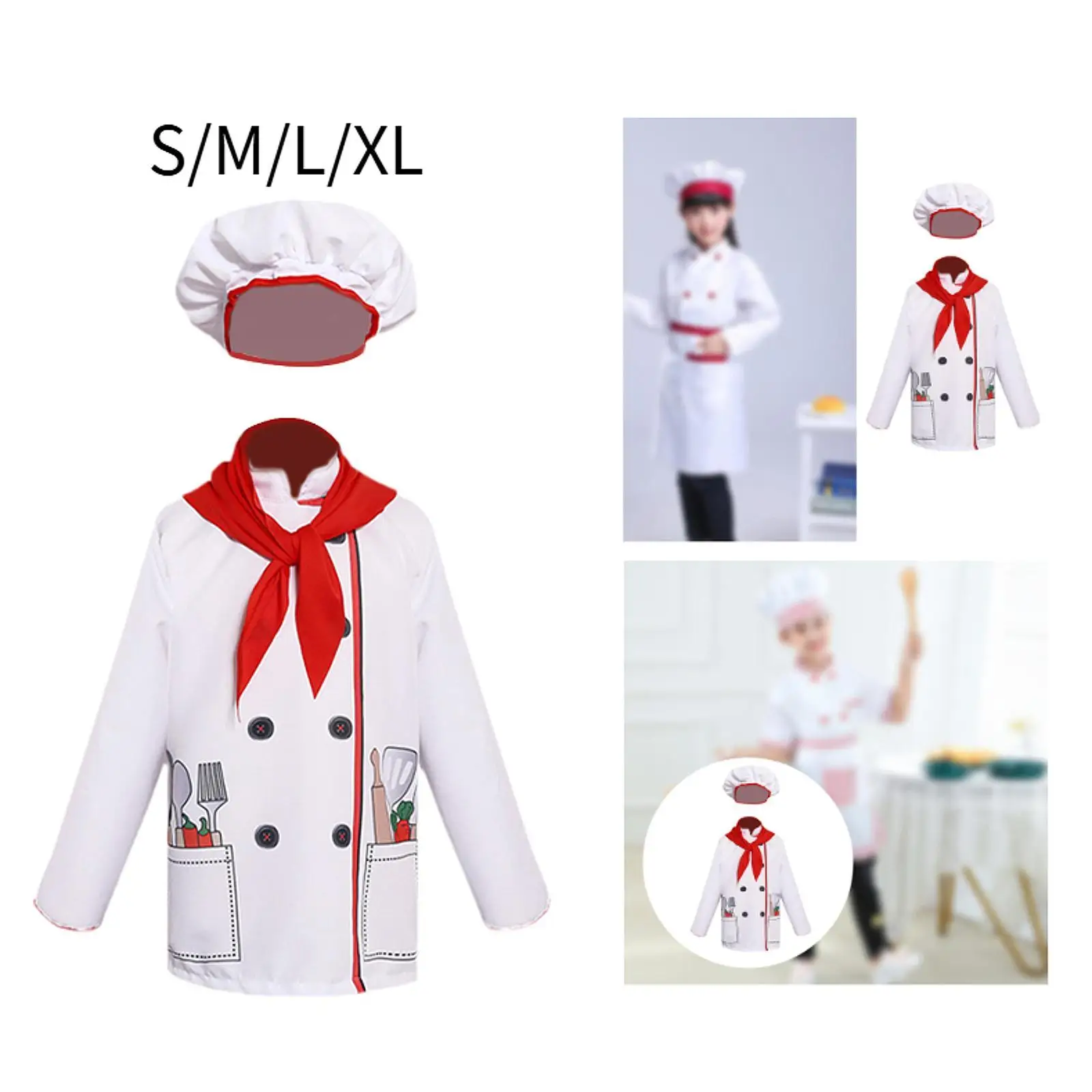Costume de Chef pour enfants, ensemble de déguisement à la mode pour cadeaux, fête à thème, mascarade