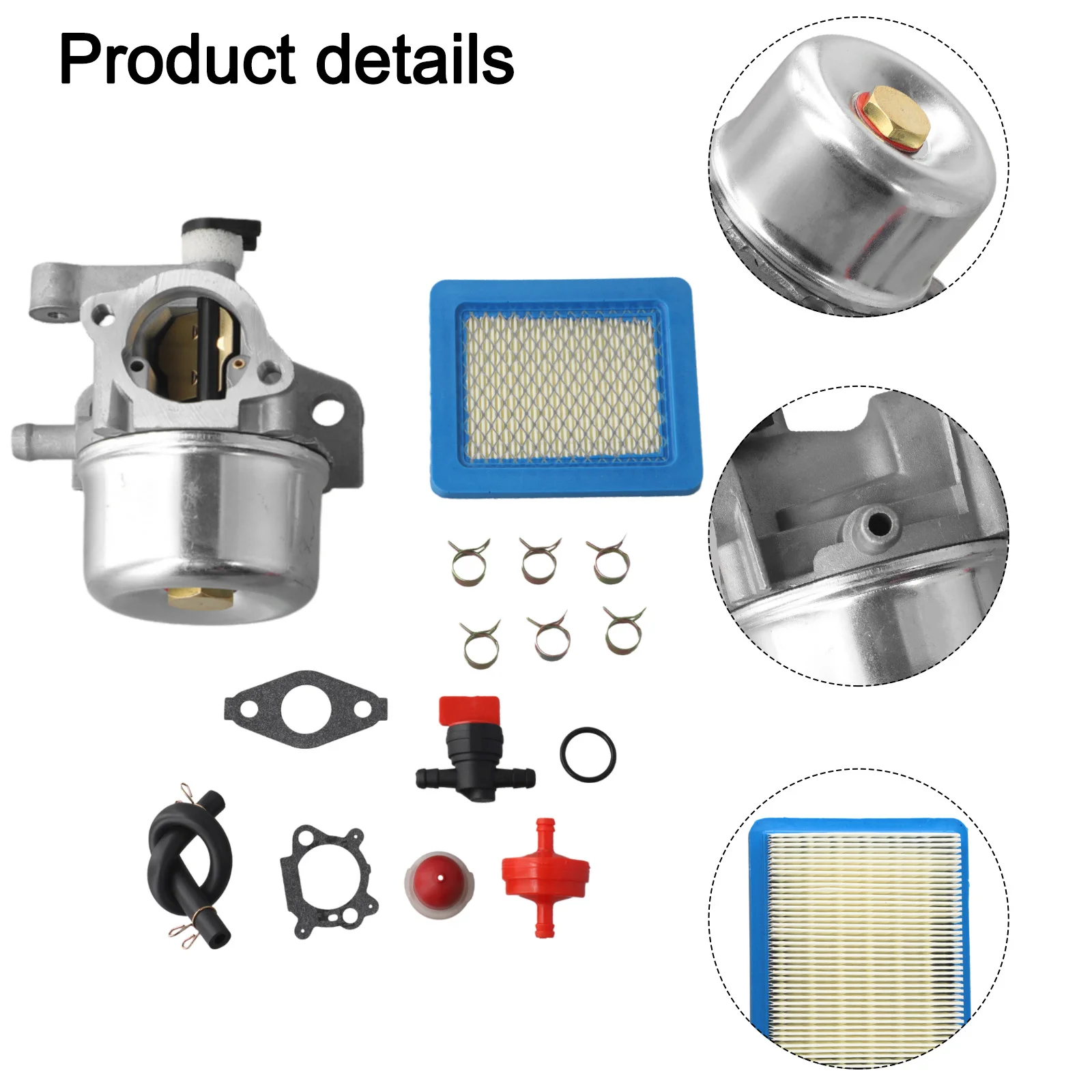 

Engine Replacement Kit Carburettor Replacement Clamps Included Fuel Filter Included Fuel Hose Included Garden Maintenance