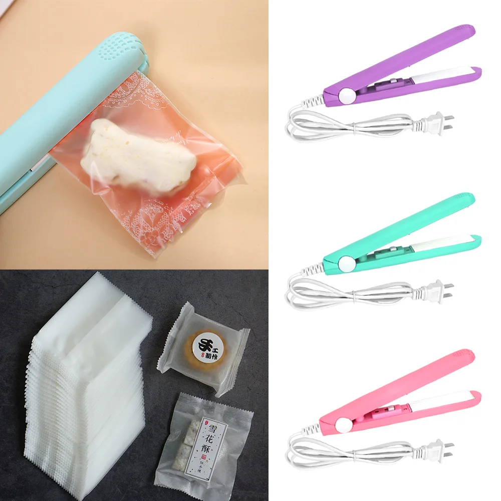 Mini Portable Heat Sealing Machine Food Vacuum Sealer Seal Packing Plastic Impulse Household Bag Clips Handheld