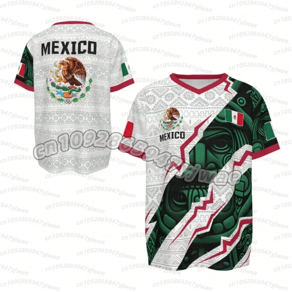Mexico National Flag Print T Shirt women  Funny 3D Eagle Pattern Short Sleeve Tees Outdoor Football Sports Clothing Casual Tops view 4
