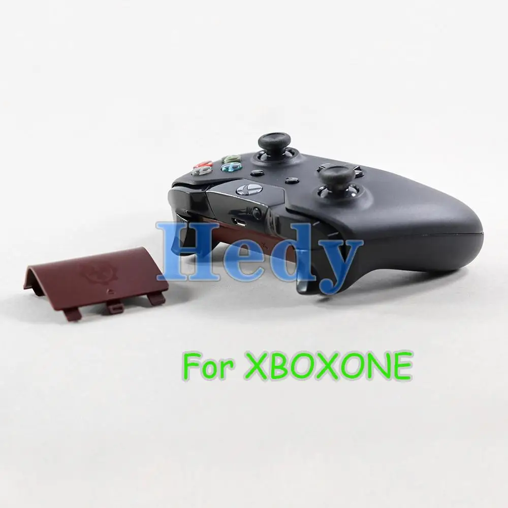 

20pcs Patterned Replacement Black Battery Cover Cap Door Back Shell For XBOX ONE Controller For XBOXONE Gamepad With Logo