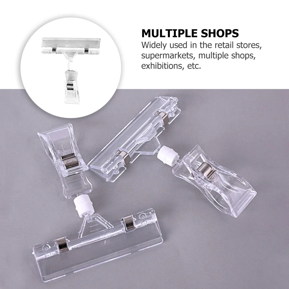 Houder Teken Prijs Clip Display Clips Label Merchandise Klem Clear Plastic Stand Rek Plank Labels Houders Tekent Labels Kaart