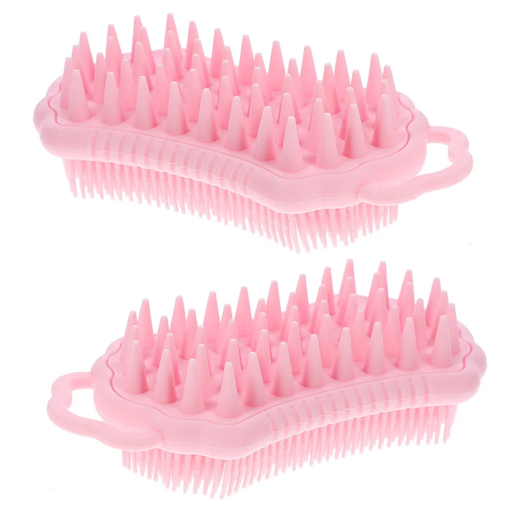 

2Pcs Silicone Scalp Scrubber Massage Brush Soft Hair Scalp Massager Shampoo Tool Shower Bath Exfoliator Cleaner for Men Women