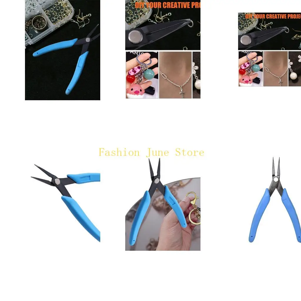 

N5KA Professional 5inch Jaw Pliers Thickened 3mm Head Electronic Component Repair Precisions Crafting Tool Ergonomic