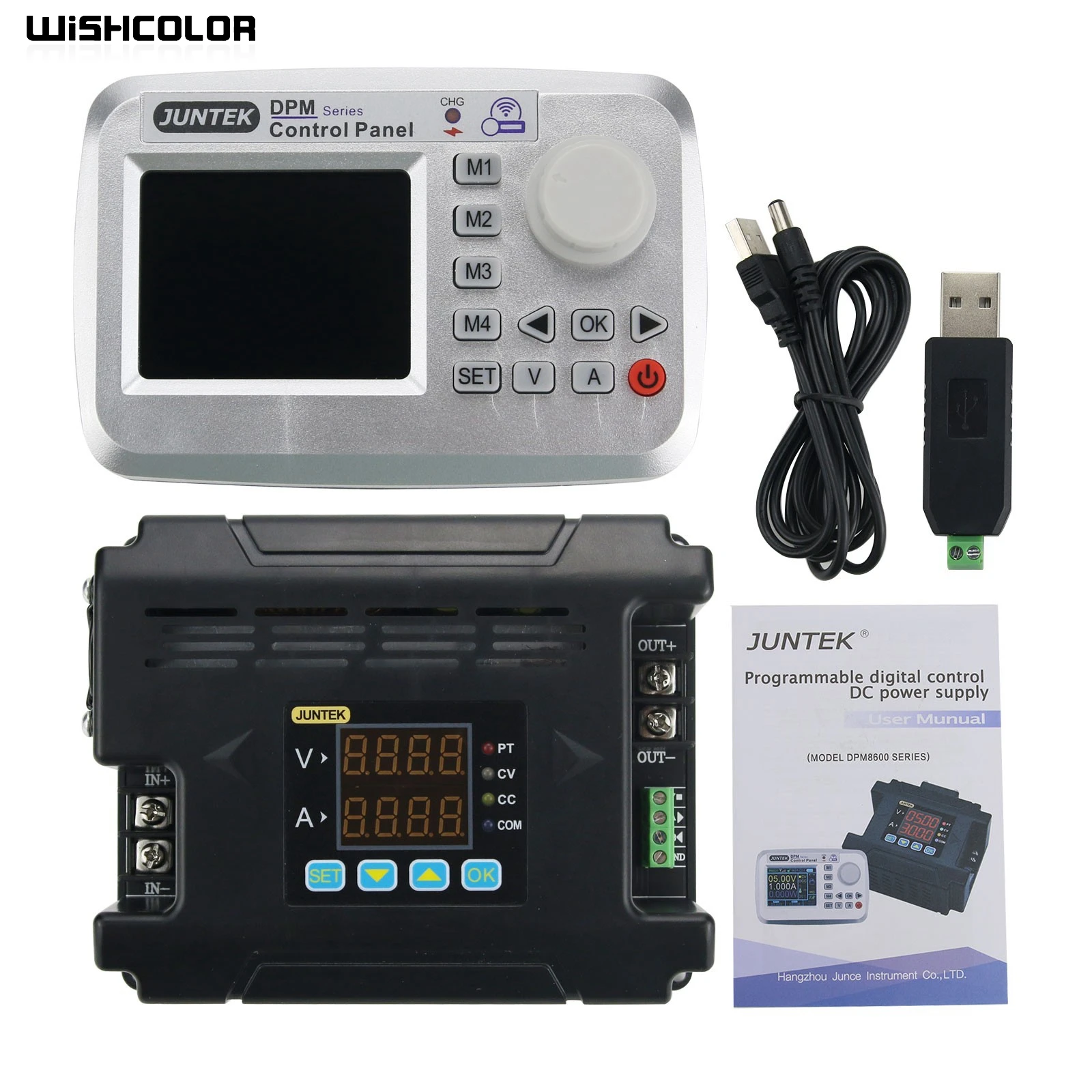 Wishcolor Programmable Power Supply Adjustable DC Power Supply TTL DPM8624-RF w/ Wireless Remote Control