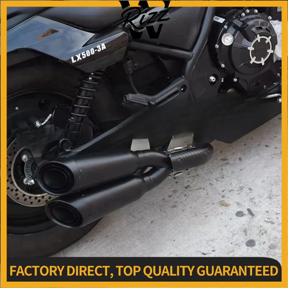 【Factory Direct】Motorcycle One In Two Out Slant Exhaust Pipe Fit VOGE CU525