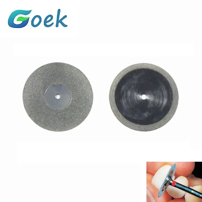 5pcs Dental Diamond Cutting Disc Extra Thin 0.15mm Lab Cut Disc Wheel Cutting Plaster Polishing Pads Sand on Double Side Tool