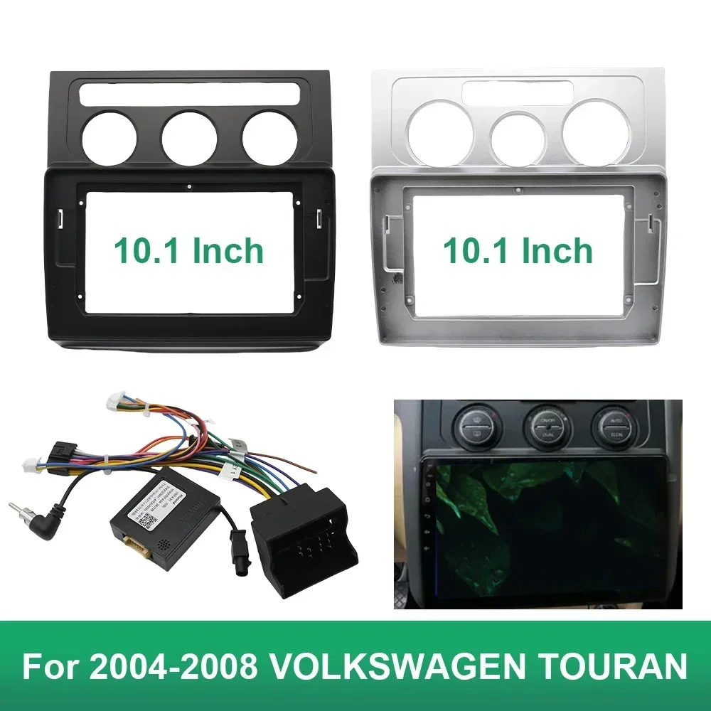 For 2004-2008 VOLKSWAGEN TOURAN (10.1INCH) Car Radio Fascias Android GPS MP5 Stereo Player 2 Din Head Unit Panel Dash Frame Inst