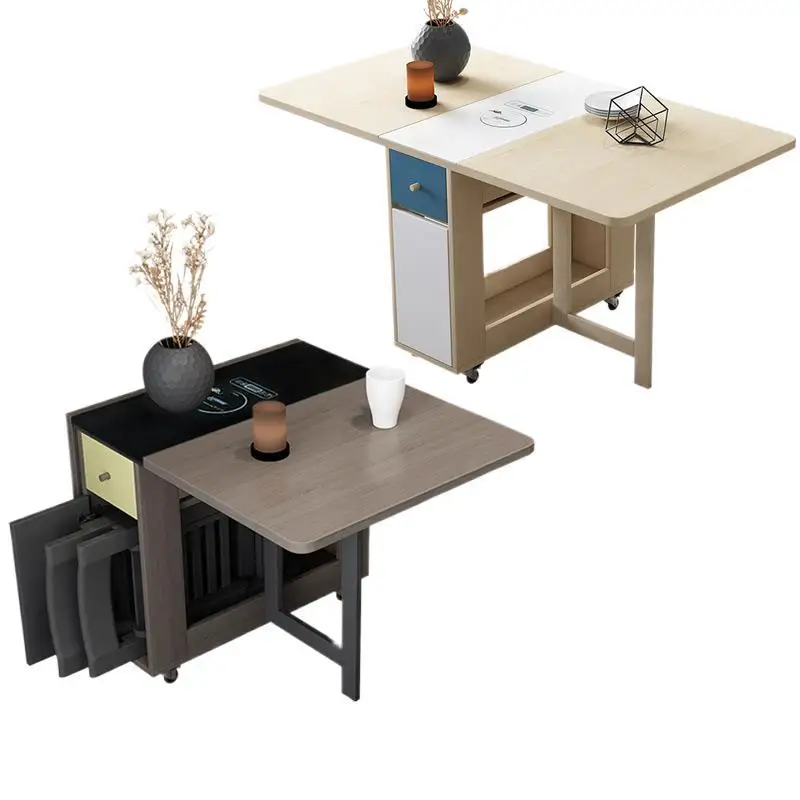 

Modern minimalist, retractable, dining table, folding dining table, household