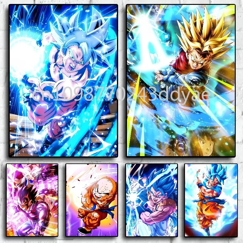 

Printing Animation Dragon Ball Goku Vegeta Poster Picture Canvas Painting Art Painting Super Saia Home Living Room Decoration