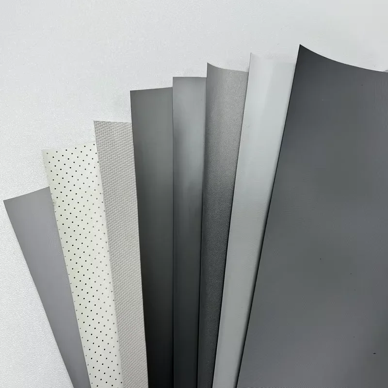 Tessuto per schermo di proiezione Campione gratuito Materiale per tende ALR PET Crystal T Prism Nano Black Diamond Grey Crystal Cinema Bianco ecc.