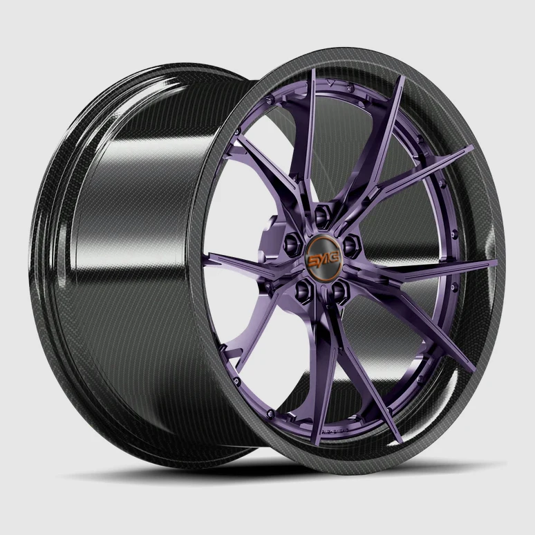 Rines de Fibra de Carbono Forjados de 17-24 Pulgadas, Diseño Cóncavo Profundo, PCD 5x130, Piezas Modificadas para Autos Deportivos