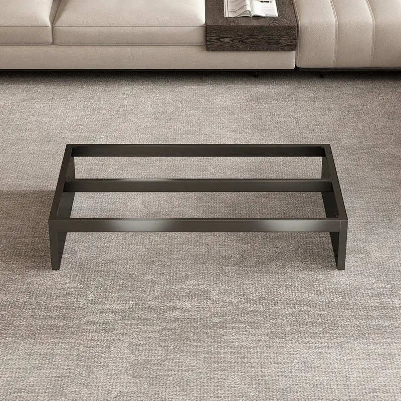 Simple luxury suspended coffee table bracket marble stainless steel coffee table legs living room luxury stone square base rock
