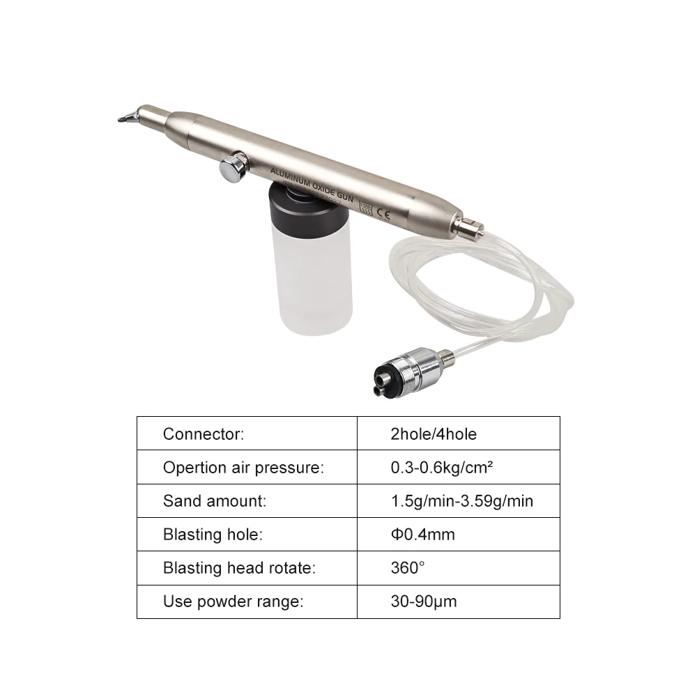 Dental Aluminum Oxide Micro Blaster Interface Microetcher Sandblasting Alumina Gun Air Abrasion Polisher 2/4hole Dentistry Tools