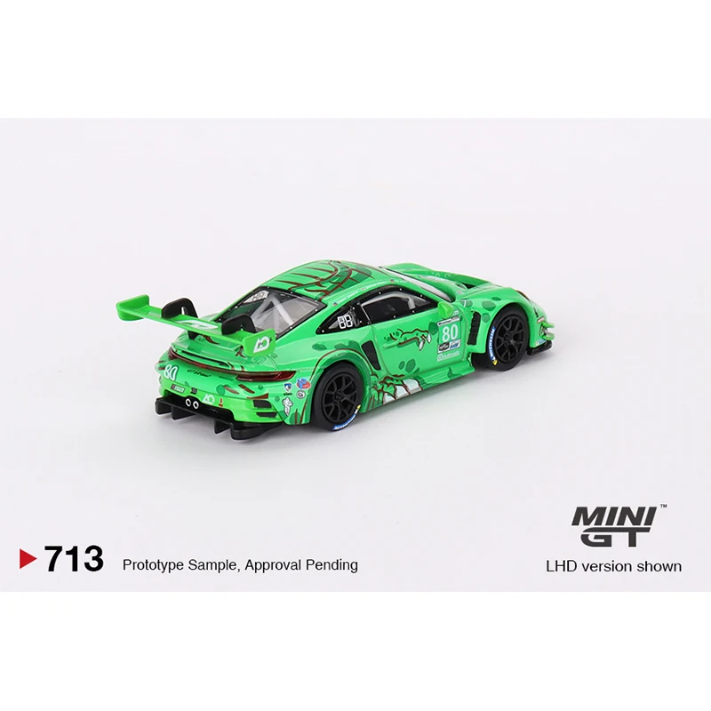 MINIGT 713 In Stock 1:64 992 GT3R #80 GTD AO Racing Tyrannosaurus Diecast Diorama Model Collection Miniature Toys