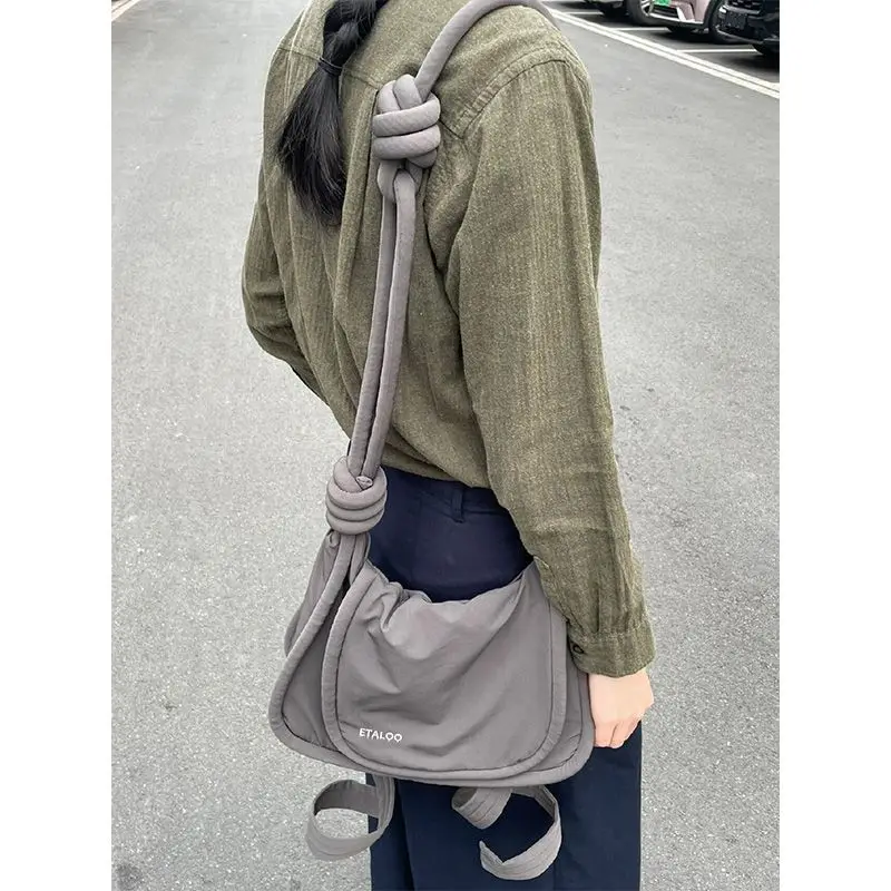 2024 New Women Bag Fashion Letter Nylon Elastic Shoulder Straps High-Capacity Shoulder Bag Pures and Bags Crossbody Girls Bag