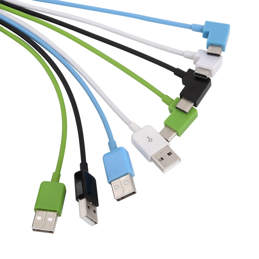 90 ° كابل بيانات USB للهاتف المحمول بزاوية 3.1 Type-C P10 متوافق مع Huawei وXiaomi وSamsung وMeizu #4