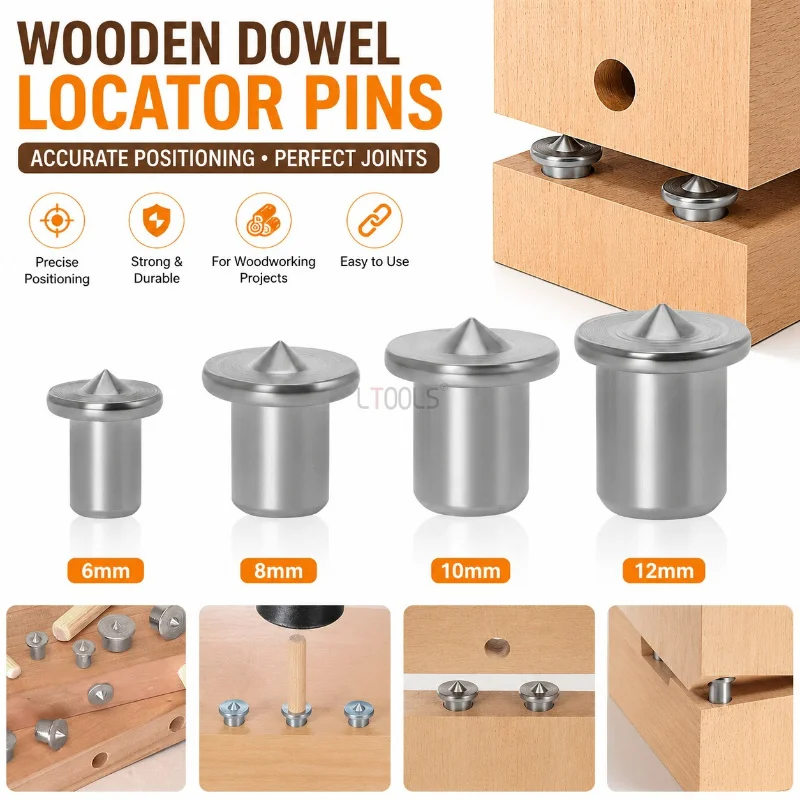 Wood Dowel Timber Marker Hole Tenon Center Woodworking Tools Centers Furniture Positioning Locating Pins Wood Log Dowel Tips