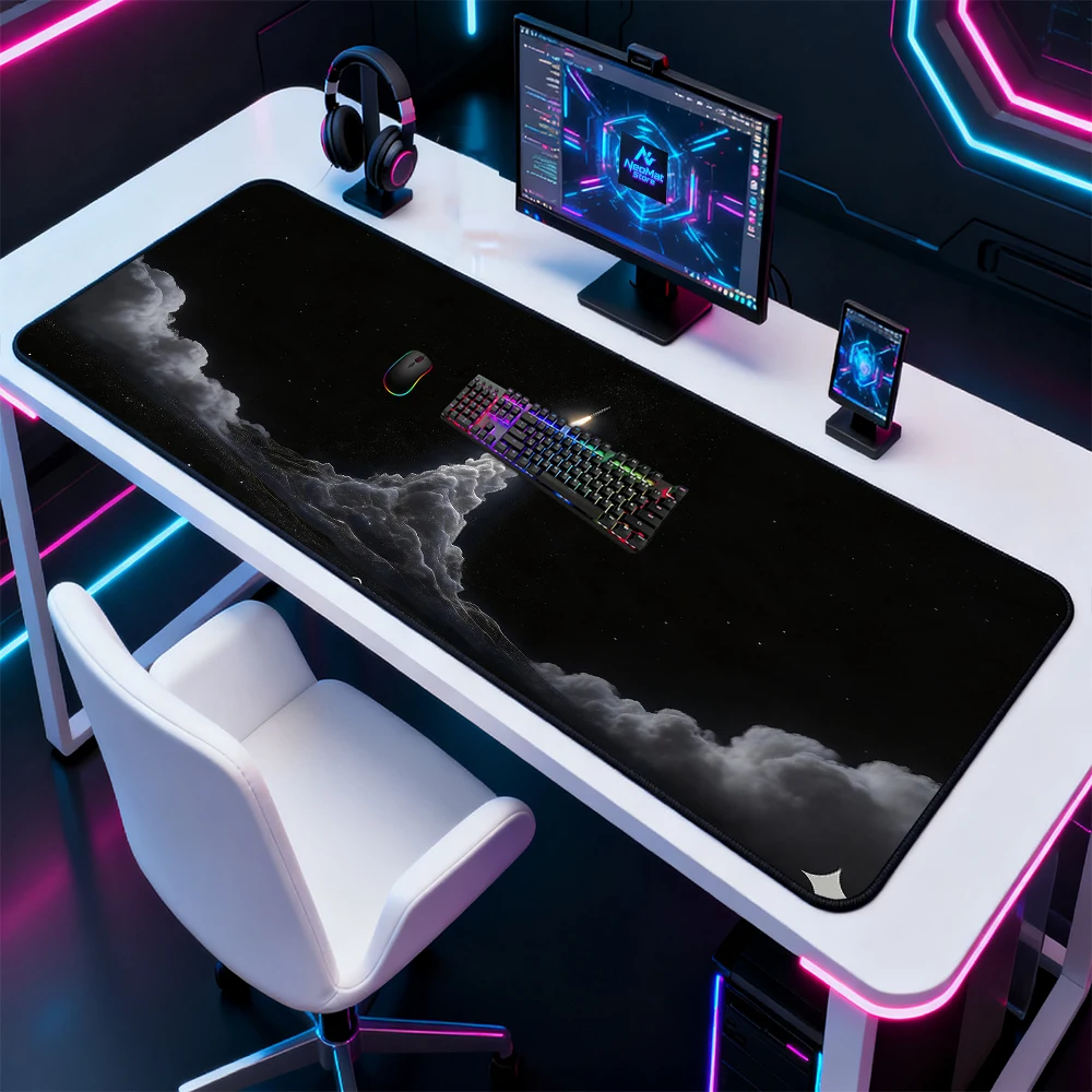 Space Rocket Mousepad Launch Mousemat 1600x600 1400x600 Giant Gaming Laptop Accessories Cosmic Gaming Mat 5mm Deskmat Playmat