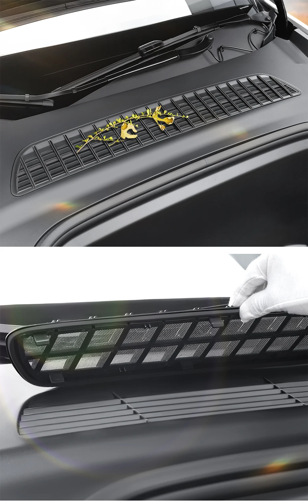 YZ Lufteinlass-Schutzabdeckung für Tesla Model Y/YL 2026 Juniper – Insektenschutz- und Schmutzabweisungsnetz für die vordere Klimaanlage – Detail 15