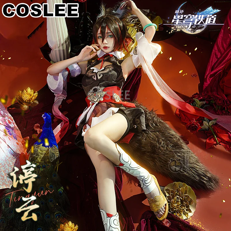 

COSLEE Honkai: Star Rail Tingyun Cosplay Costume Game Suit Ancient Style Clothing Uniform Dress Ting Yun Full Set Halloween