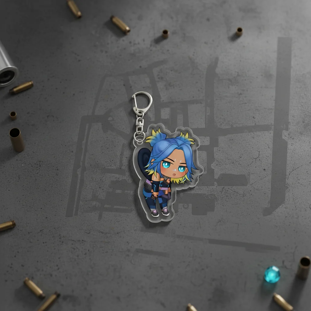 لعبة Valorant أنيمي سلسلة مفاتيح مصنوعة من الأكريليك لطيف Llaveros مفتاح سلسلة شارة الكرتون تأثيري قلادة المشجعين الهدايا اكسسوارات مجوهرات ميرش