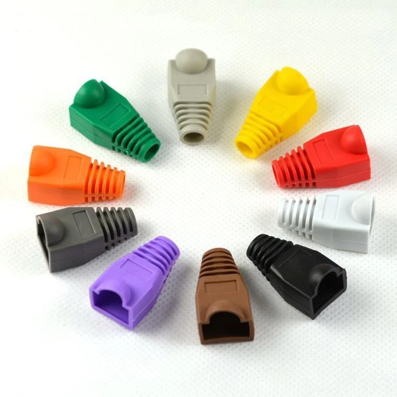20-120pcs Mixed Color CAT5E CAT6 RJ45 Ethernet Network Cable Strain Relief Boots Cable Connector Plug Cover