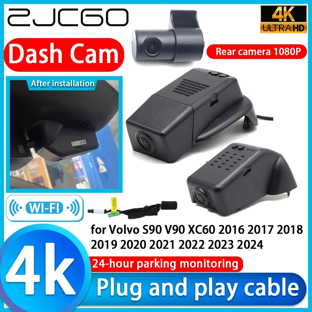 

Video Recorder 4K UHD Plug and Play DVR Dash Cam for Volvo S90 V90 XC60 2016 2017 2018 2019 2020 2021 2022 2023 2024