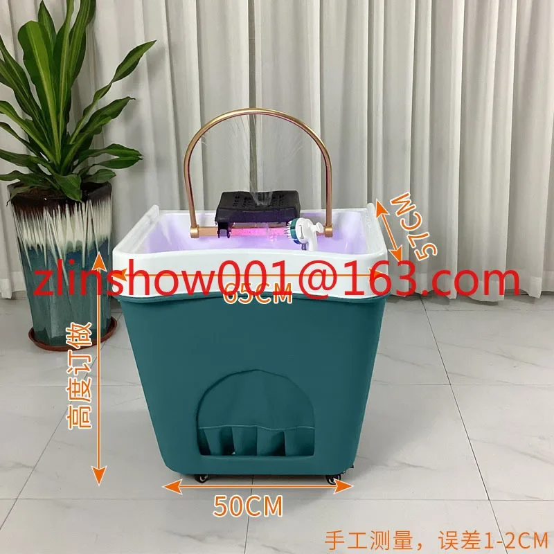 Mobile Shampoo Basin Water Circulation Head Treatment Beauty Salon Massage Couch Dedicated