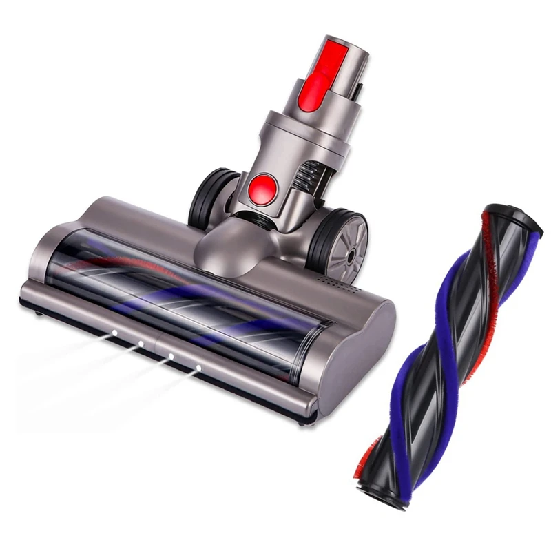 Turbo Electric Motorized Brush For Dyson V7 V8 V10 V11 V15 Brush Cleaner Head With LED Light For Carpet Tile Hard Floor