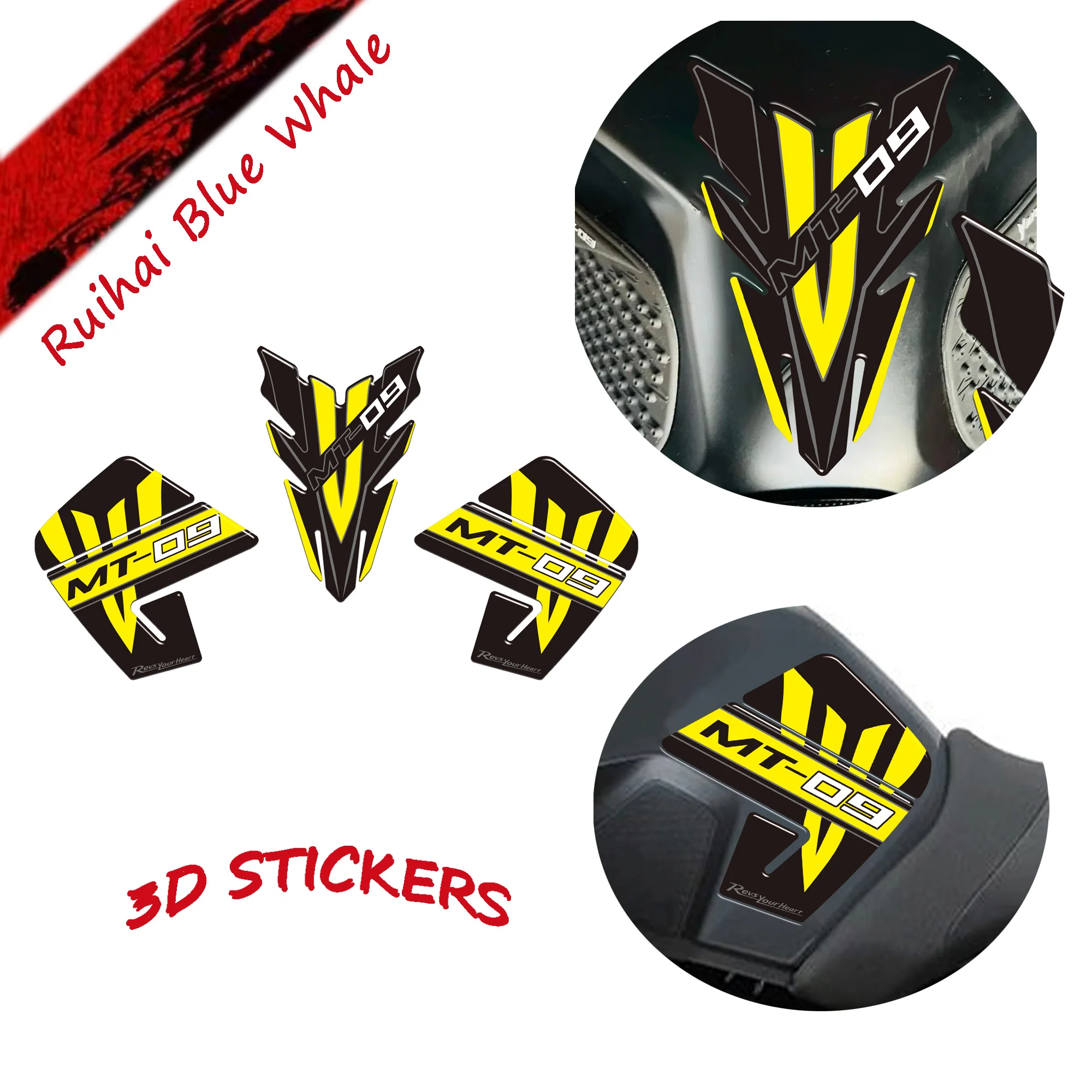 

New For Yamaha MT09 MT FZ 09 SP Motorcycle decals Tank Pad Protector Fairing Knee Fender Decoration Stickers Decal 2016-2020