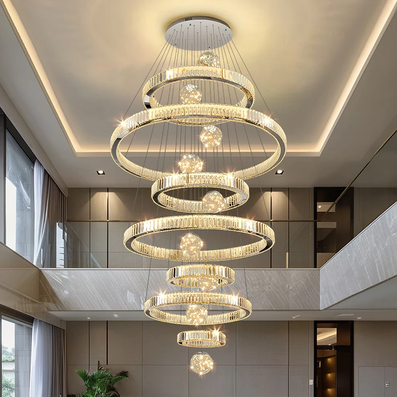 Home decoration: crystal chandeliers, living room chandeliers, staircase chandeliers, indoor lighting fixtures, ceiling lights,