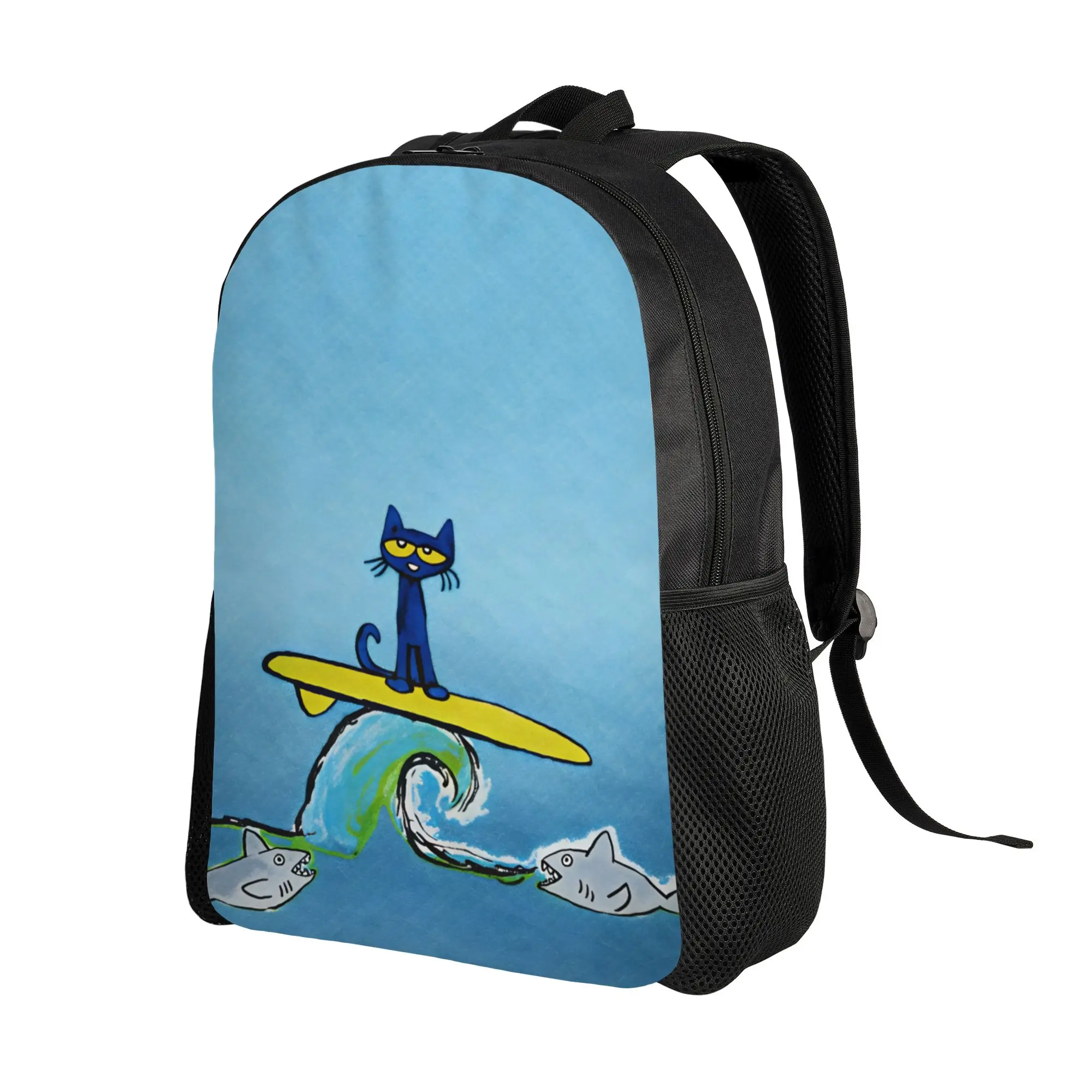 Pete The Cat Stars Comic Backpack  Sport Backpacks Youth Style High School Bags Designer Soft Rucksack