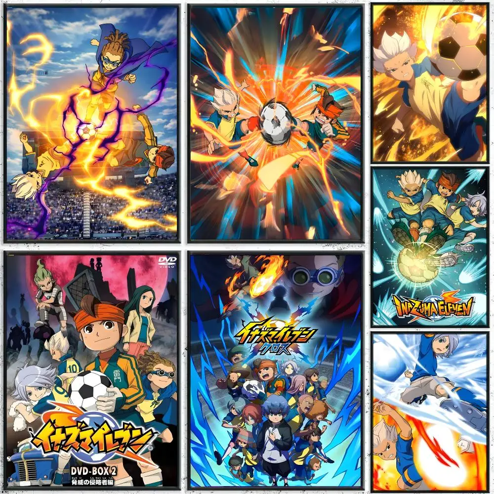 Anime Inazuma Eleven Poster Home Living Bed Room Bar Hallway Sticky Wall Printing Waterproof Aesthetic Decor
