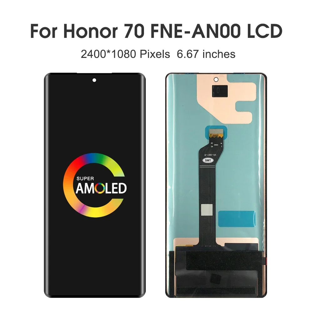 For HUAWEI 6.67''Honor 70 For  Honor70 FNE-AN00 FNE-NX9 LCD Display Touch Screen Digitizer Assembly Replacement