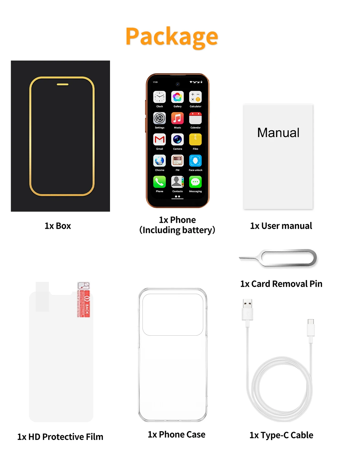 SERVO Mini Smartphone 4G LTE 3.88" Android 12.0 6GB+128GB Dual SIM Face Unlock OTG GPS WiFi Play Store Backup Small Mobile Phone