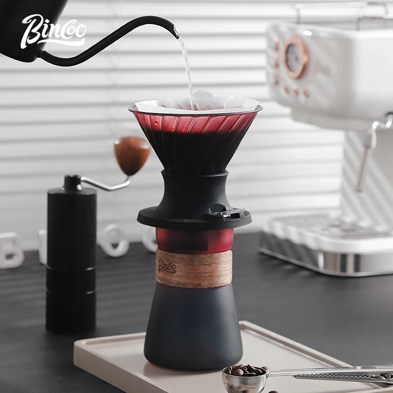 Bincoo Hand-Brewed Coffee Pot Set Smart Cup Filter Cup Glass Drip Coffee Cold Brew Sharing Pot Coffee Utensils