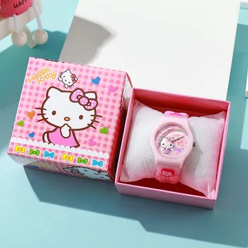3D Hello Kitty enfants montres avec boîte cannelle Kuromi mé...