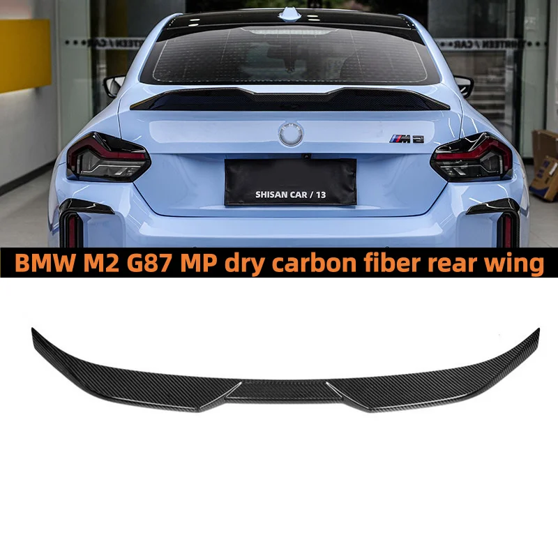 

MP version glossy dry carbon fiber rear wing suitable for the new BMW M2 series G87 model.
