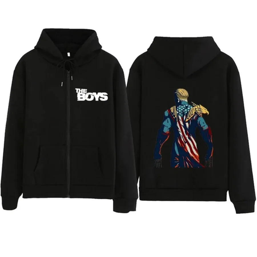 

TV Show The Homelander The Boys Season 4 Zip Up Women/Men Hoodie Sweatshirt Streetwear Hip Hop Zipper Hooded Jacket Outerwear