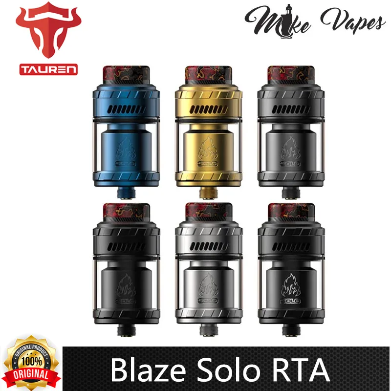 الأصلي Thunderhead Creations Blaze Solo RTA خزان البخاخة لفائف واحدة 3.5 مللي/5.5 مللي الزجاج العلوي ملء السجائر الإلكترونية Vape