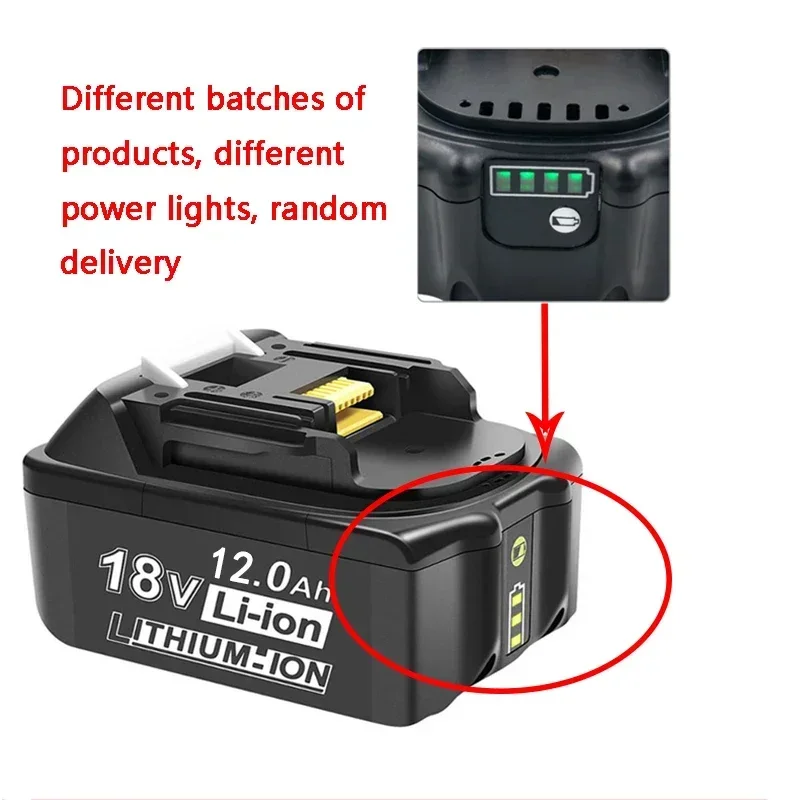 

New For 18V Makita Battery 12000mAh Rechargeable Power Tools Battery with LED Li-ion Replacement LXT BL1860B BL1860 BL1850